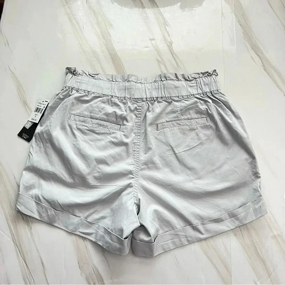 Stitch Star Missy Shorts Size Small Pull-On Paper Bag Waist Style Light Gray - Picture 2 of 10